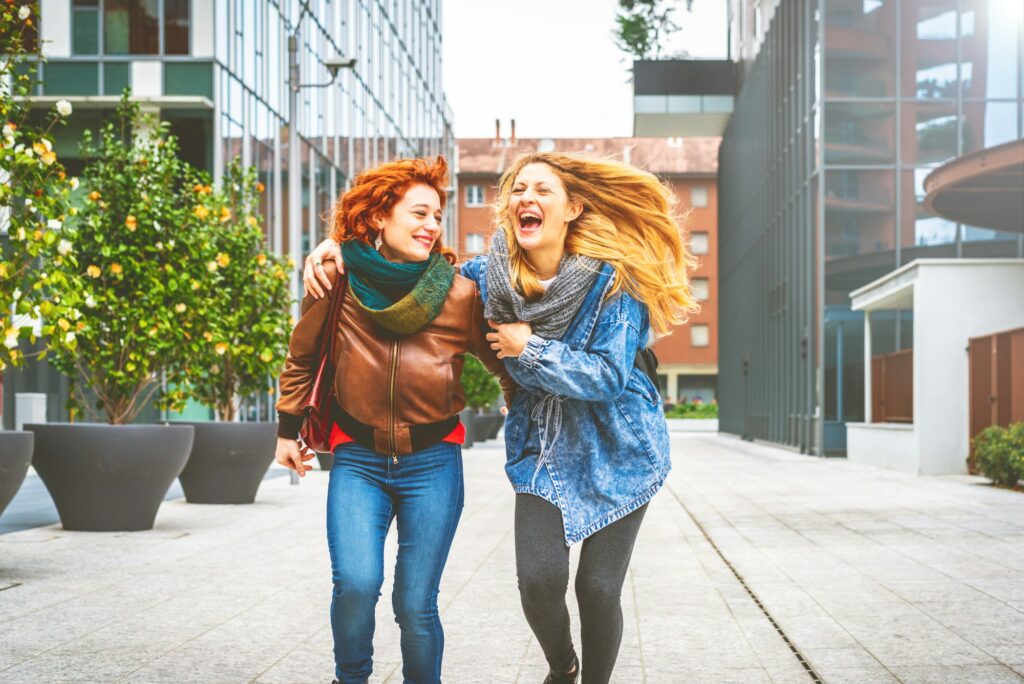 Two women friends together